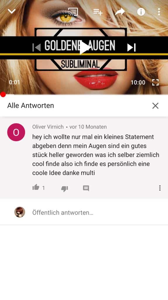 Erfahrung Autosuggestion